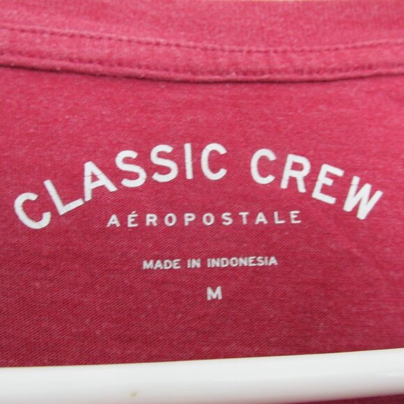 Aeropostale Classic Crew T Shirt Womens Medium Pink Short Sleeve Pullover Tee - Picture 3 of 5